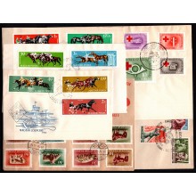 Ungarn. Dobbeltplanche med forskellige FDC.